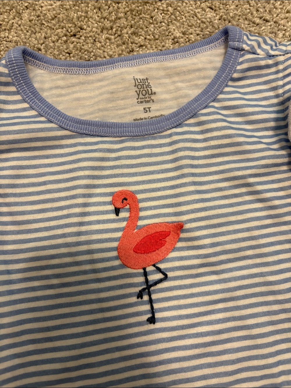 Carter’s Just One You girls Flamingo Pajama bundle 5T - Picture 2 of 3